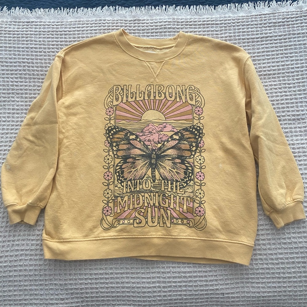 Billabong Kids Mustard Butterfly Sweatshirt